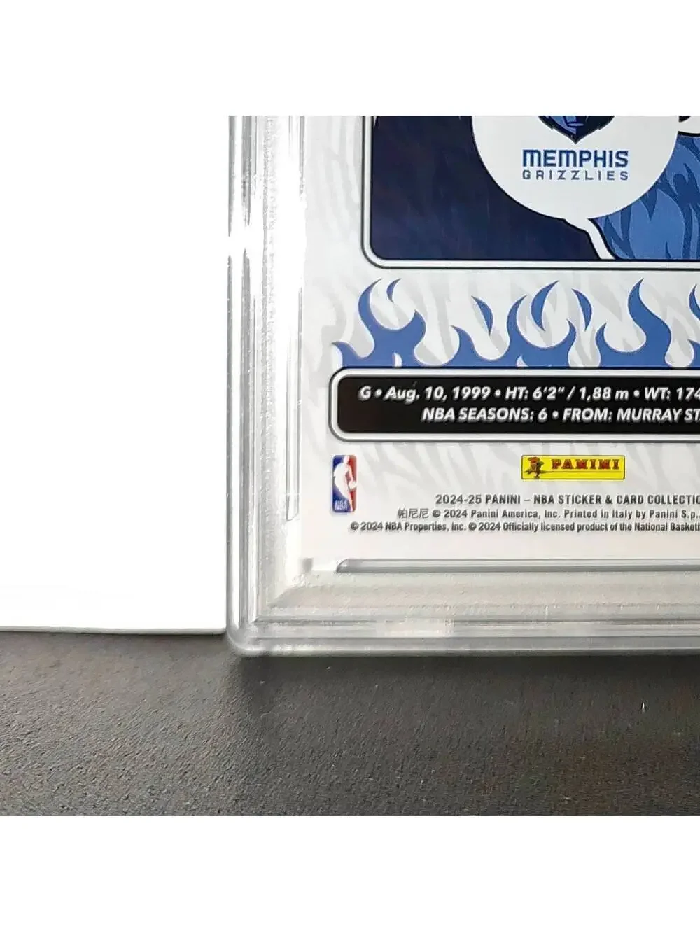 Ja Morant 2024-25 Panini NBA #46 Sticker 9/215 Blue Foil PSA 7 NM